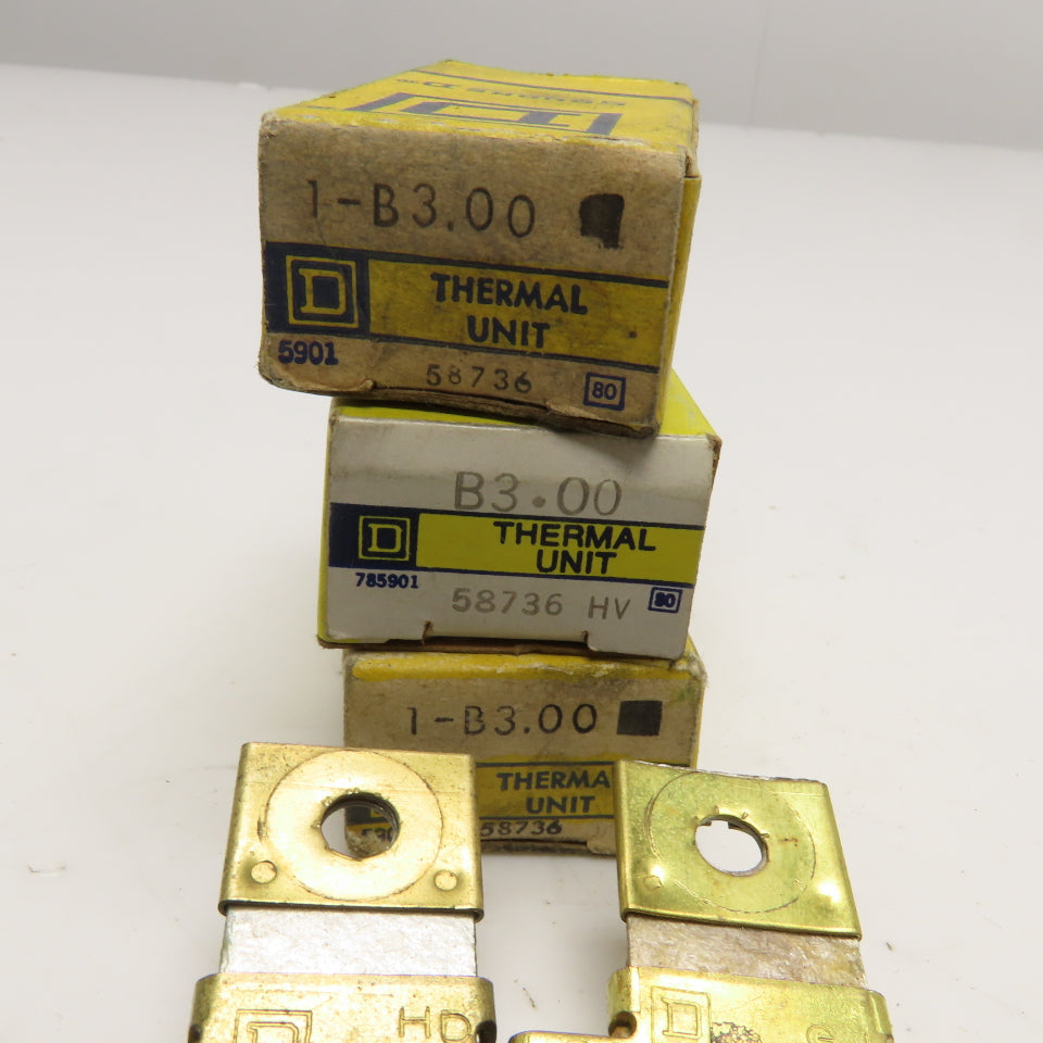 Square D 785901 B3.00 Overload Relay Thermal Unit Lot of 5