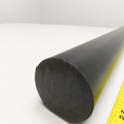 2-1/2" x 36" Solid UHMW Polyethylene Black Bar Stock