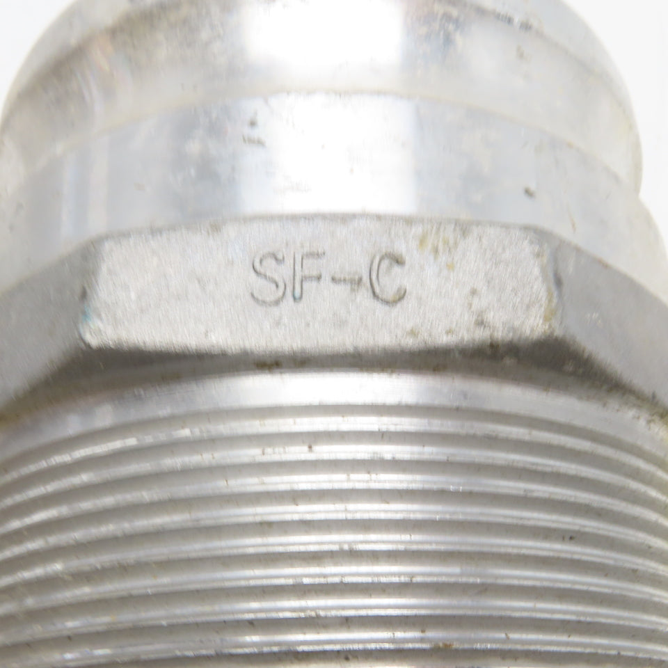 400F 4" Aluminum Type F Camlock Adapter 4" Male NPT