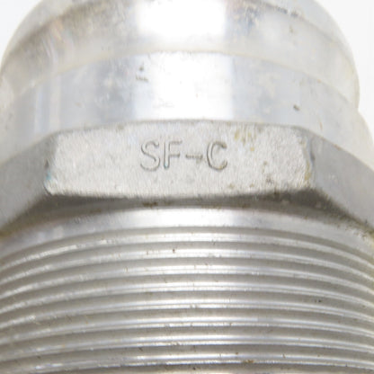 400F 4" Aluminum Type F Camlock Adapter 4" Male NPT