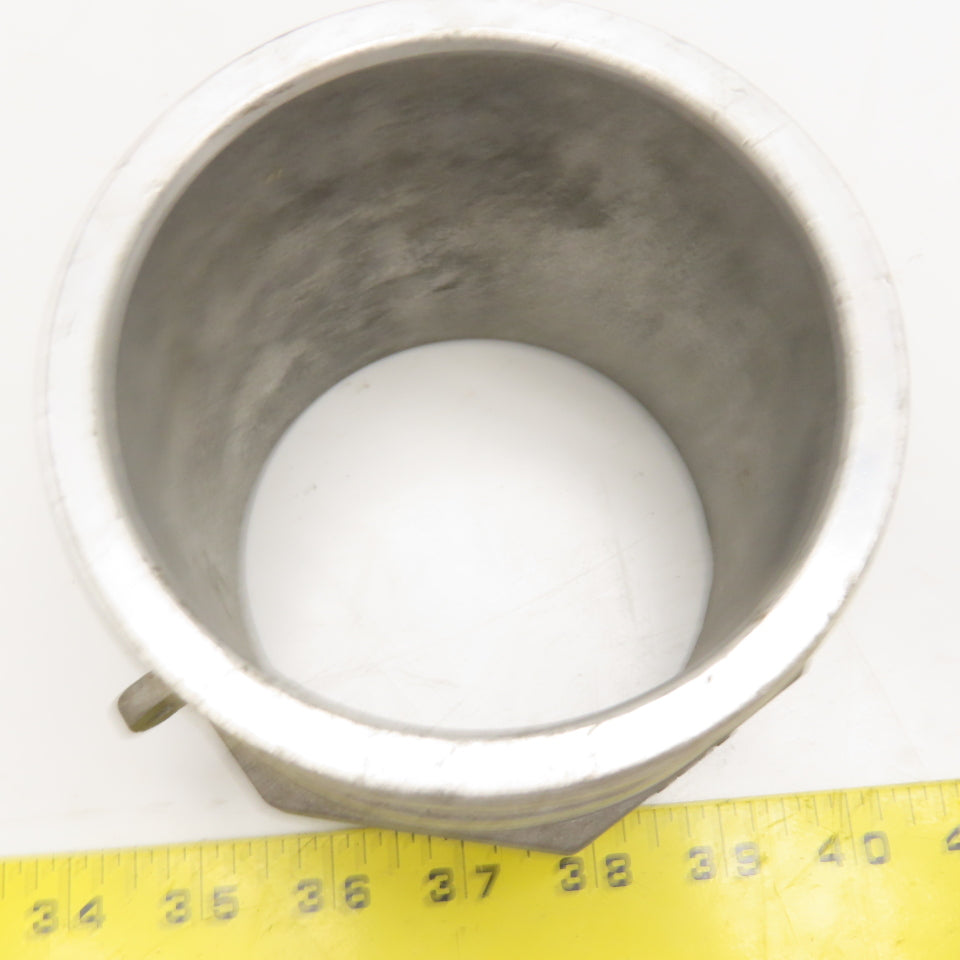 400F 4" Aluminum Type F Camlock Adapter 4" Male NPT