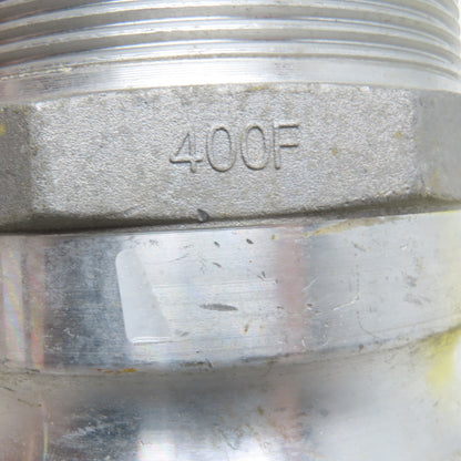 400F 4" Aluminum Type F Camlock Adapter 4" Male NPT