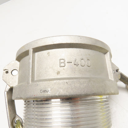 B-400 4" Aluminum Type B Camlock Coupler 4" Male NPT