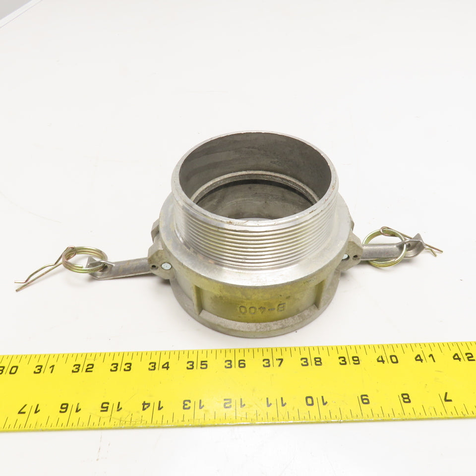 B-400 4" Aluminum Type B Camlock Coupler 4" Male NPT