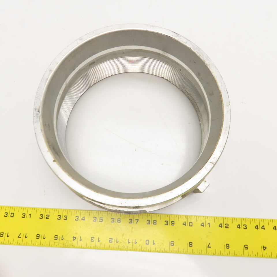 8"A 8" Aluminum Cam and Groove Coupling Adapter with Internal 8" Threads
