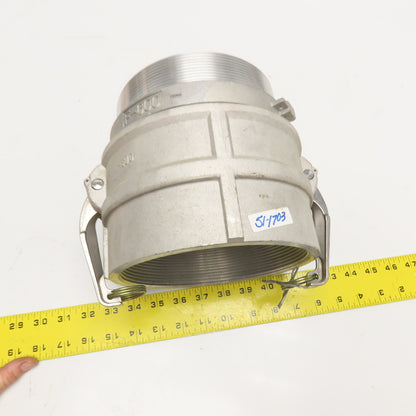 F-600 / D-600 6" Aluminum Cam and Groove Male Adapter and Female Coupler Set