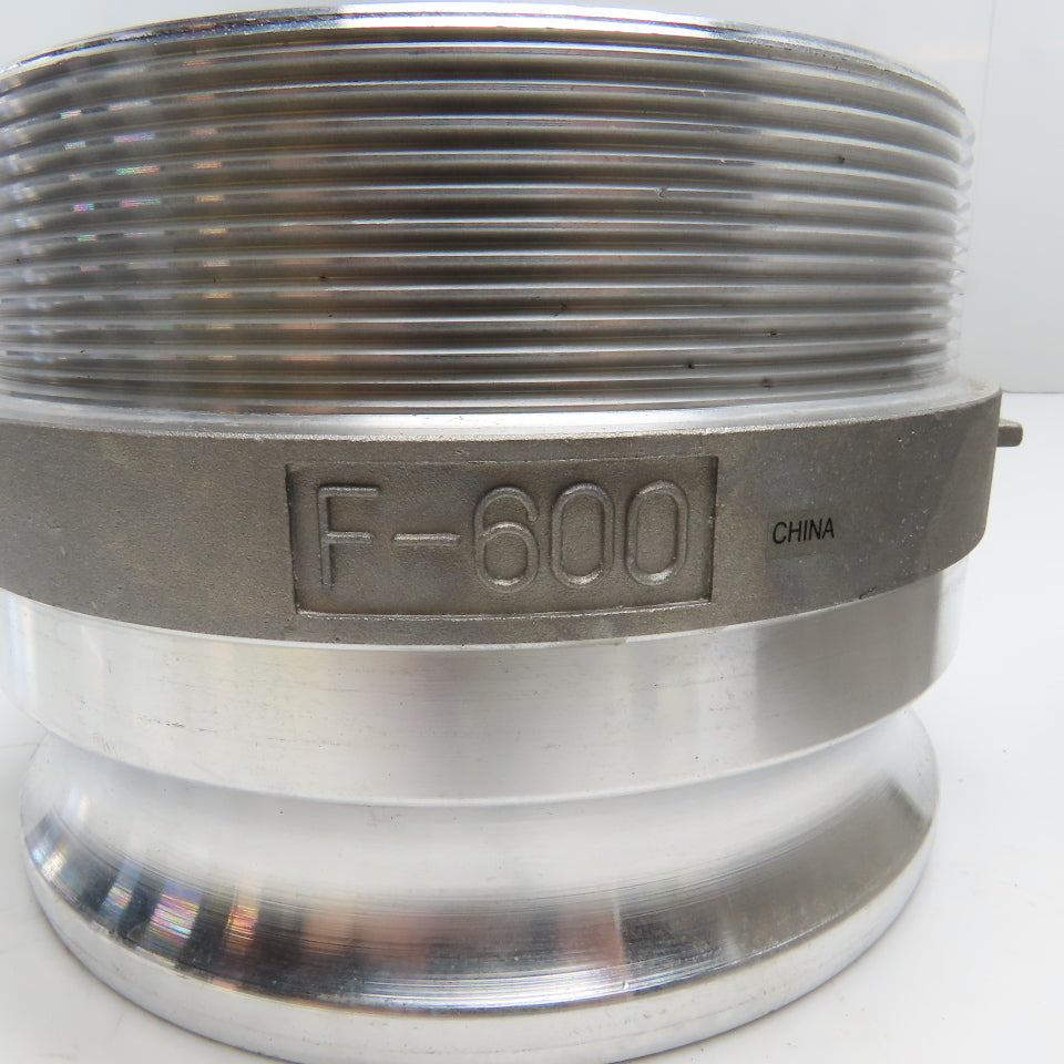 F-600 / D-600 6" Aluminum Cam and Groove Male Adapter and Female Coupler Set