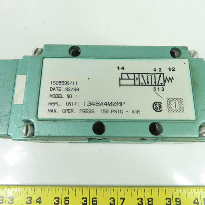 Numatics 134BA400MP Pneumatic Solenoid Air Valve 150 PSIG