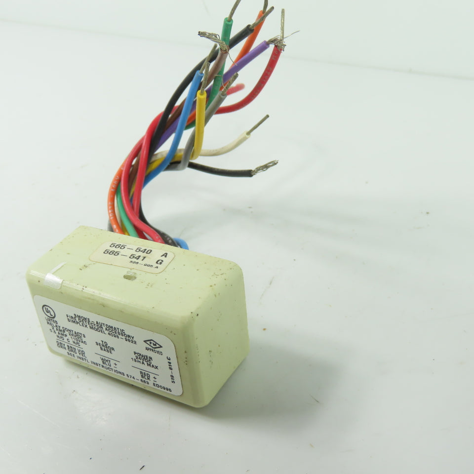 Simplex 4098-9822 Automatic Fire Detector Accessory Relay Module 24VDC