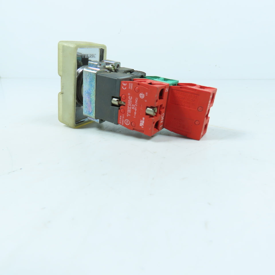 Teknic 2 LHB 24 Dual Push Button Switch with Boot 24V 1NO 2NC