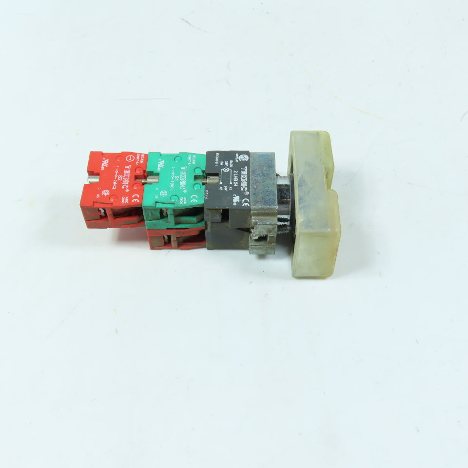 Teknic 2 LHB 24 Dual Push Button Switch with Boot 24V 1NO 2NC