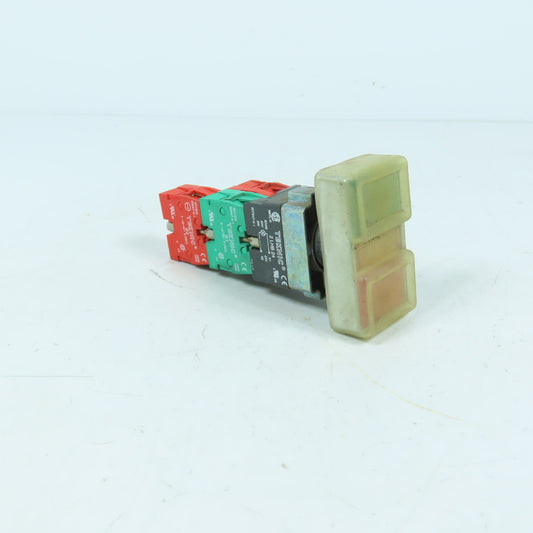 Teknic 2 LHB 24 Dual Push Button Switch with Boot 24V 1NO 2NC