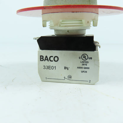 Baco 33E01 Emergency Stop Push Button Switch 600V 10A