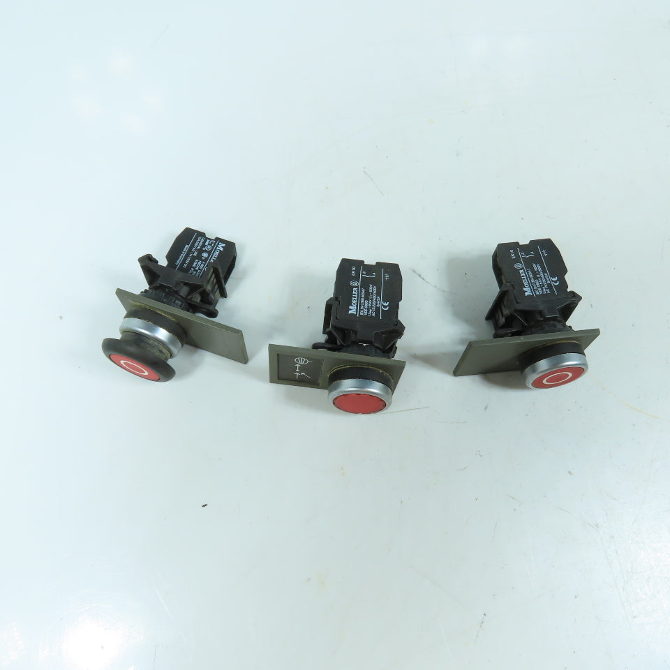 Moeller EK10 Momentary Contact Push Button Switch 600V 10A Lot Of 3