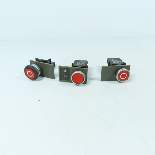 Moeller EK10 Momentary Contact Push Button Switch 600V 10A Lot Of 3