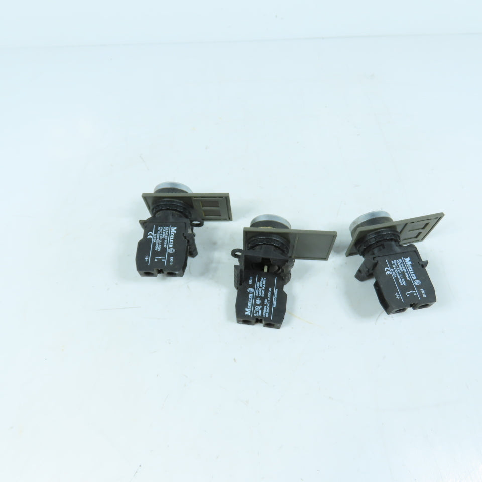 Moeller EK10 Momentary Contact Pushbutton Switches 600V Lot of 3