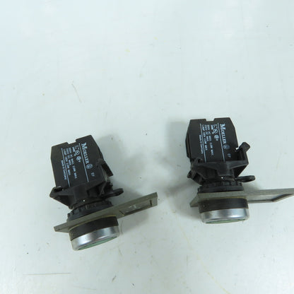 Moeller EF 2 Green Momentary Push Button Switches & 1 Indicator 300V Lot of 3