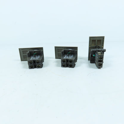Moeller EF 2 Green Momentary Push Button Switches & 1 Indicator 300V Lot of 3