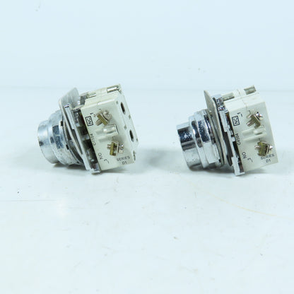 Cutler-Hammer 10250T/91000T Momentary Start Pushbutton Switches 1NO 1NC Lot of 2