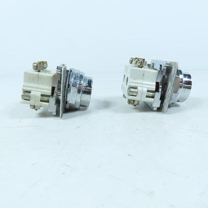 Cutler-Hammer 10250T/91000T Momentary Start Pushbutton Switches 1NO 1NC Lot of 2