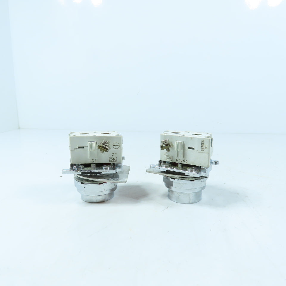 Cutler-Hammer 10250T/91000T Momentary Red Stop Push Button Switches Lot of 2