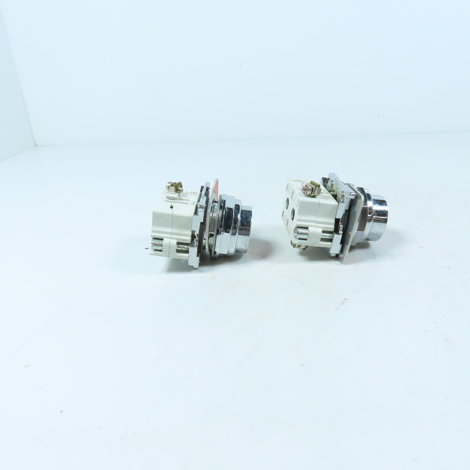 Cutler-Hammer 10250T/91000T Momentary Red Stop Push Button Switches Lot of 2