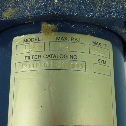 Cuno Model EG 125PSI 1"NPT Industrial Filter Housing W/12319-01-30-0035 Filter