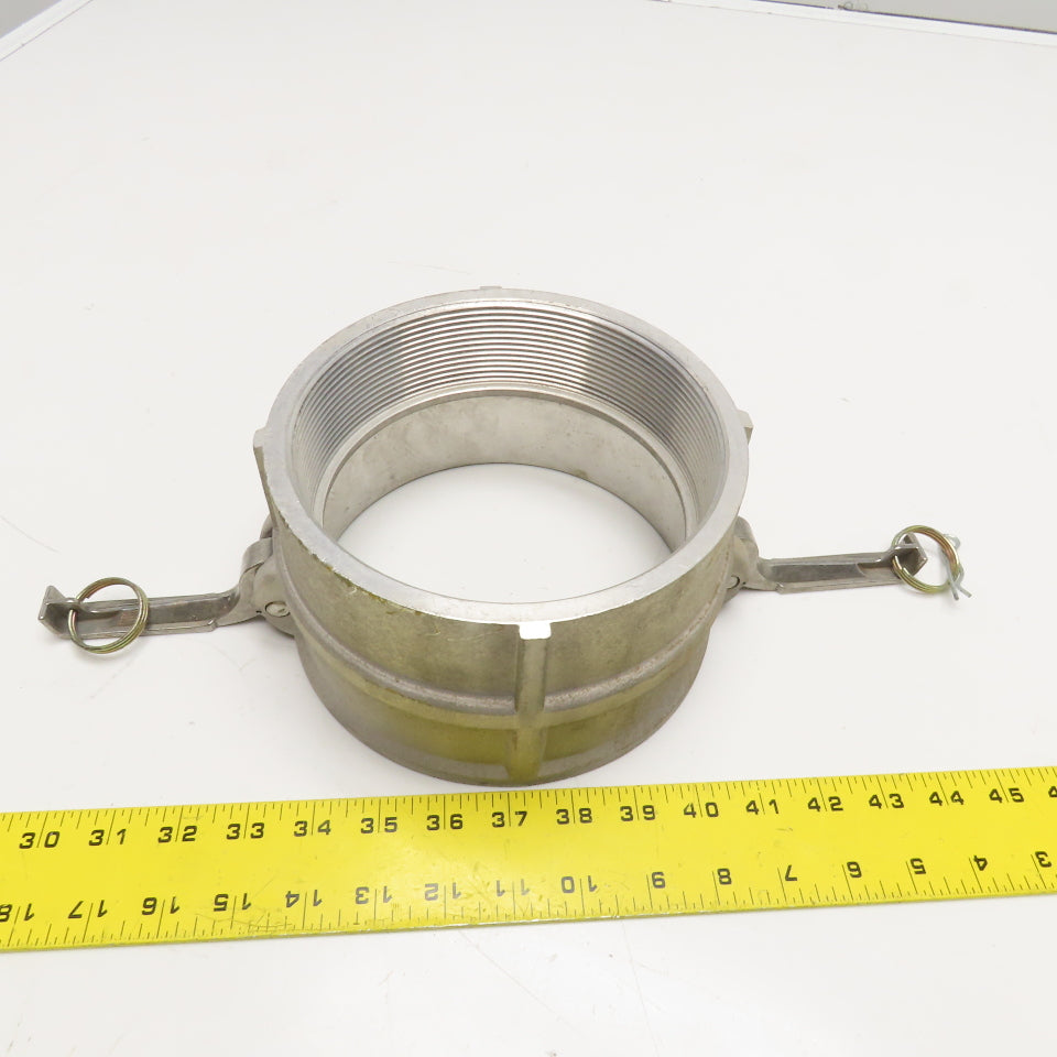 D-600 6" Female Camlock x 6" Female NPT D-Style Coupler Needs Gasket