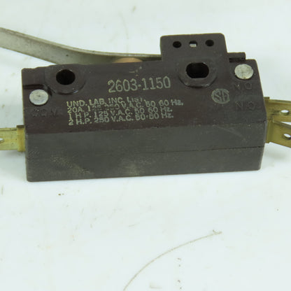McGill 2603-1150 Micro Limit Switches 20A 125-250VAC Lot of 6