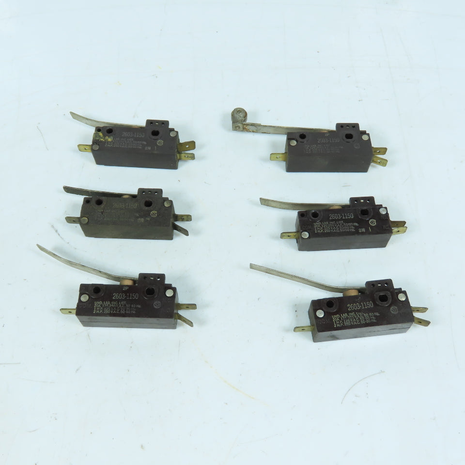 McGill 2603-1150 Micro Limit Switches 20A 125-250VAC Lot of 6