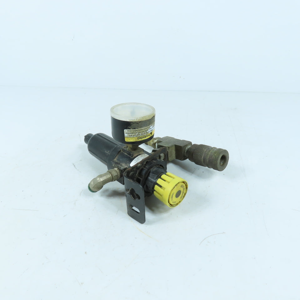 Parker 14E07B13FC Air Filter Regulator with Gauge and Fittings 250psi 175F