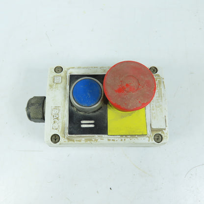 Baco 2-Button Pendant Control Station with Magnetic Base and E-Stop