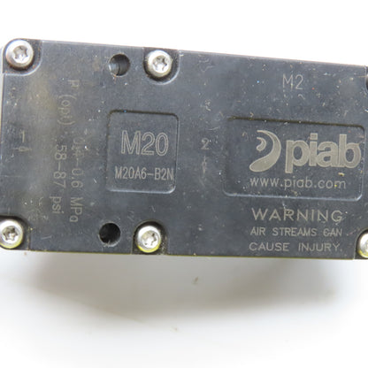 Piab M20A6-B2N M20 Pneumatic Vacuum Pump Module 0.4-0.6 MPa 58-87 PSI