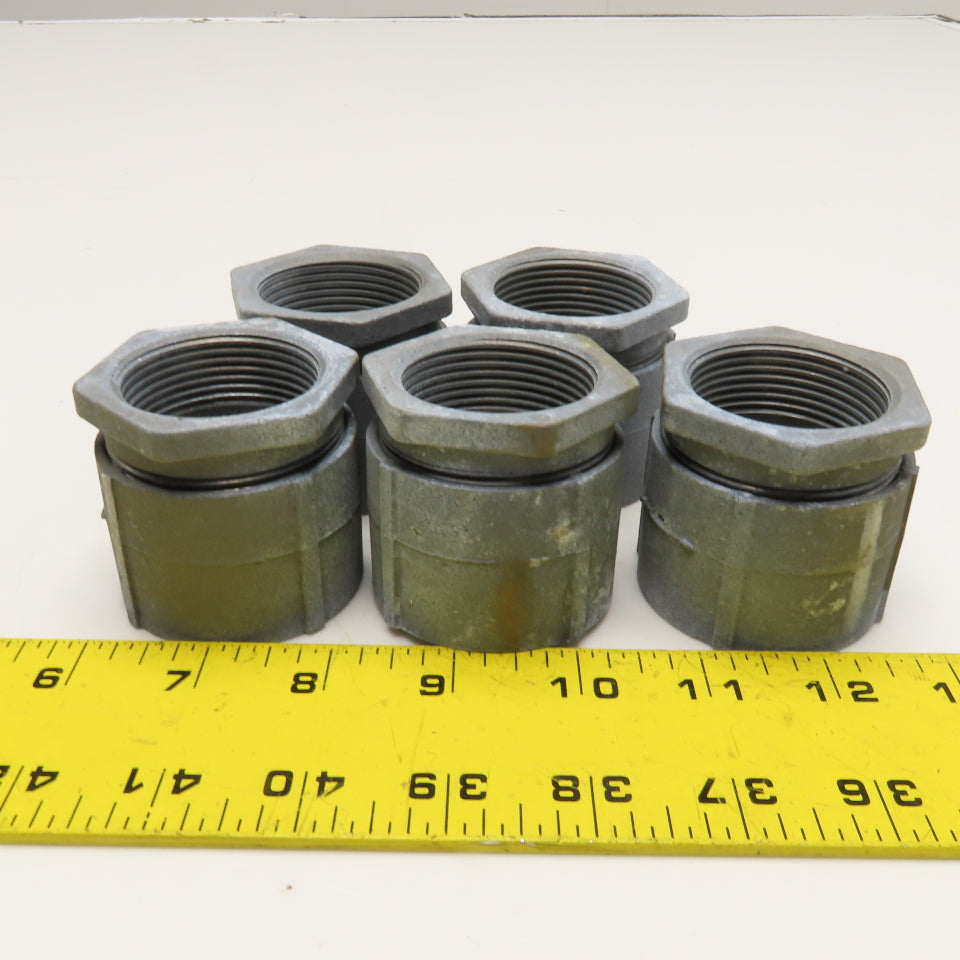 Atlas 273 1-1/4" Rigid Conduit EMT Three Piece Coupling NOS Lot Of 5