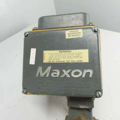 Maxon 5000 1 1 1-1/2" Pneumatic Gas Shut-Off Valve 70PSIG 120V