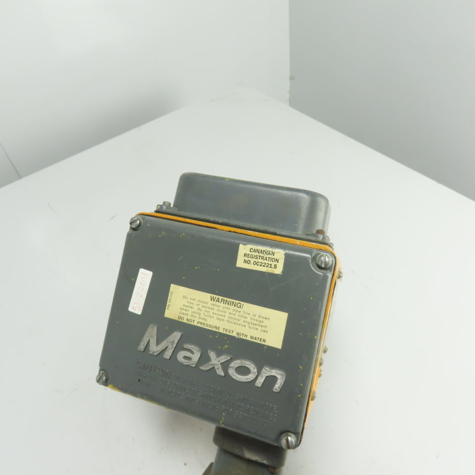 Maxon 5000 1 1 1-1/2" Pneumatic Gas Shut-Off Valve 70PSIG 120V