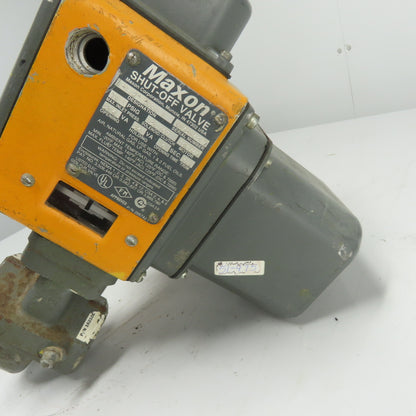 Maxon 5000 1 1 1-1/2" Pneumatic Gas Shut-Off Valve 70PSIG 120V