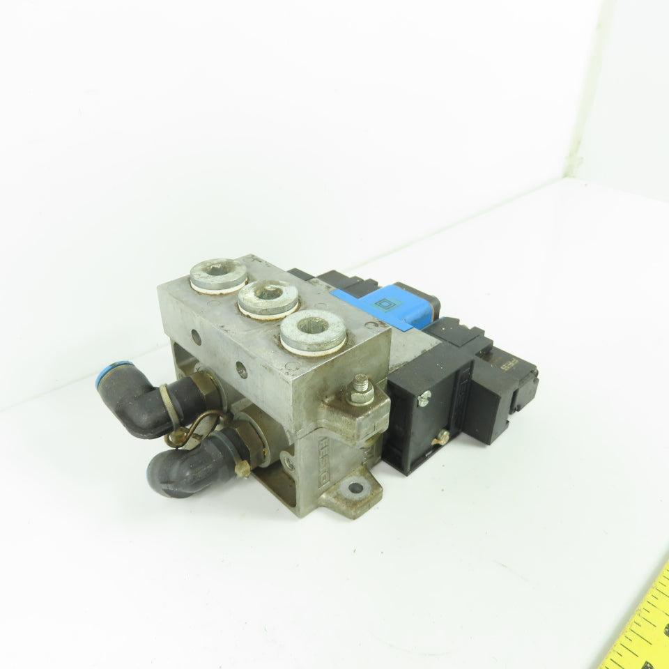 Festo 184497 MEBH-5/3E-D-1-ZSR-C 5/3 Solenoid Valve Manifold 24VDC 3-10 bar
