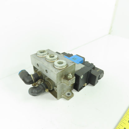 Festo 184497 MEBH-5/3E-D-1-ZSR-C 5/3 Solenoid Valve Manifold 24VDC 3-10 bar