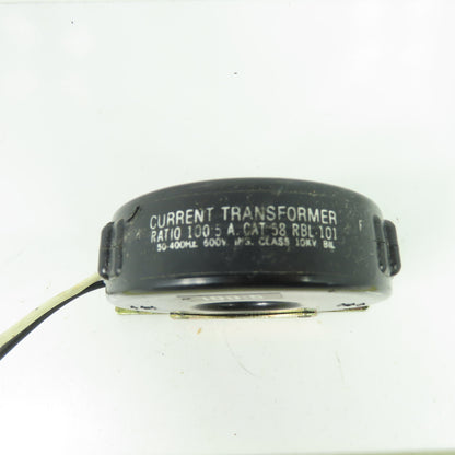 General Electric 58 RBL 101 Current Transformer Ratio 100:5A 600V 50-400Hz