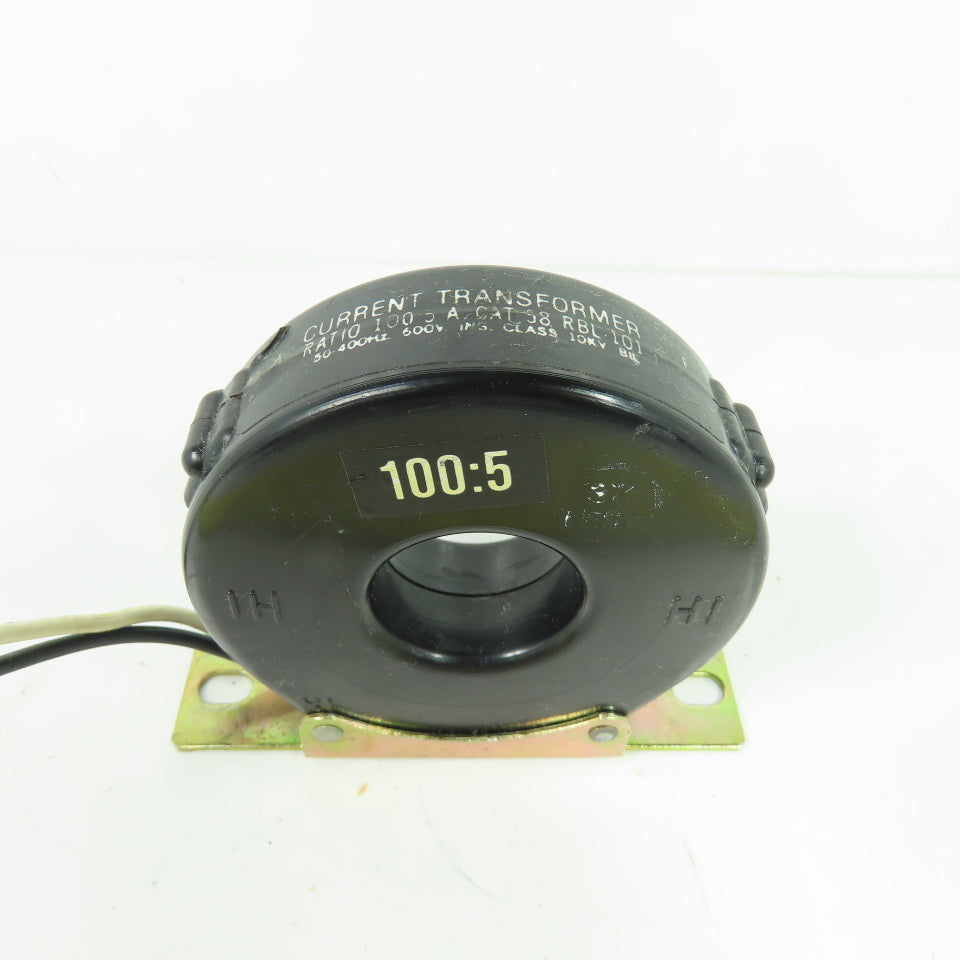 General Electric 58 RBL 101 Current Transformer Ratio 100:5A 600V 50-400Hz