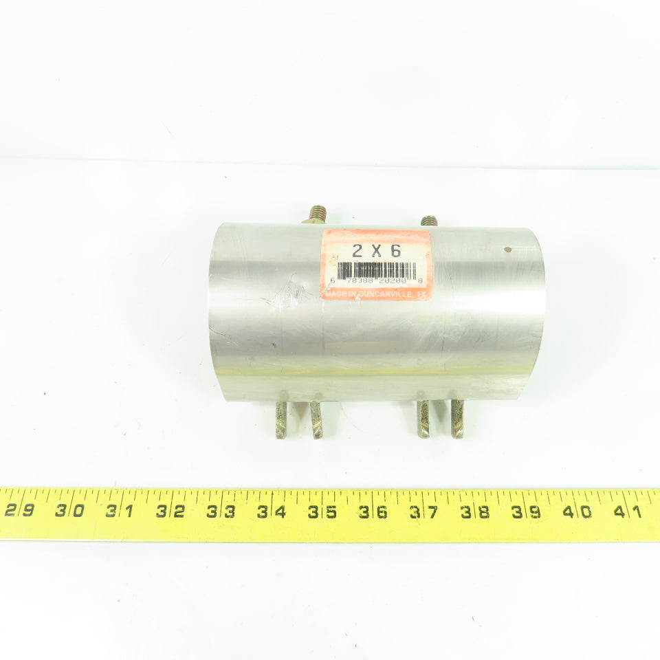 Clampette 7038820200 Stainless Steel Pipe Repair Clamp 2" x 6"