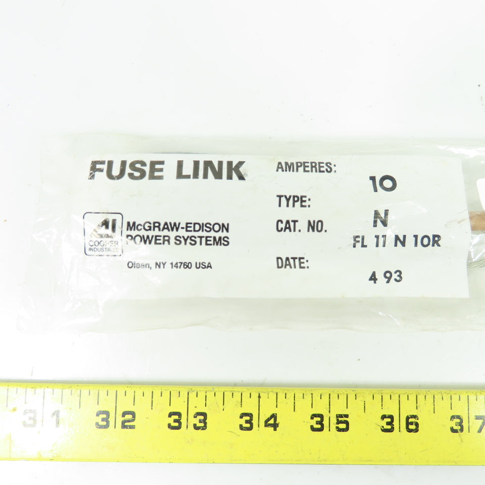 McGraw-Edison FL 11 N 10R 10A Type N Fuse Link NEW