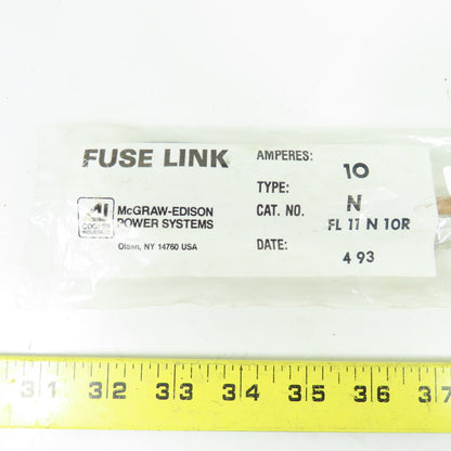 McGraw-Edison FL 11 N 10R 10A Type N Fuse Link NEW