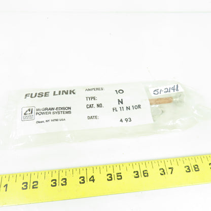 McGraw-Edison FL 11 N 10R 10A Type N Fuse Link NEW