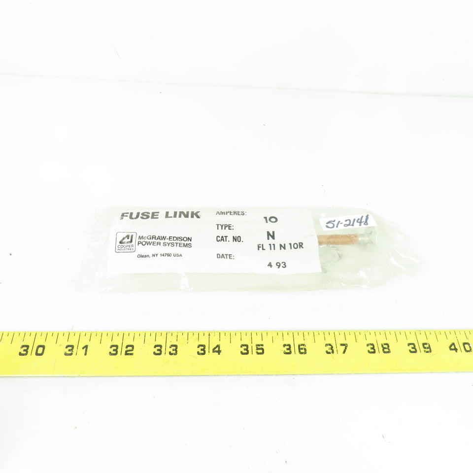 McGraw-Edison FL 11 N 10R 10A Type N Fuse Link NEW