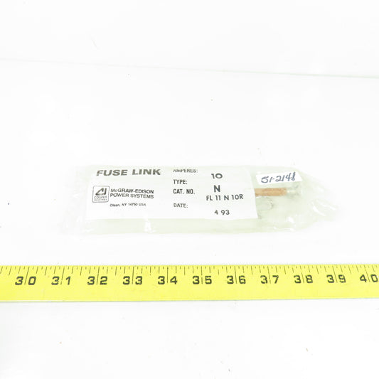 McGraw-Edison FL 11 N 10R 10A Type N Fuse Link NEW