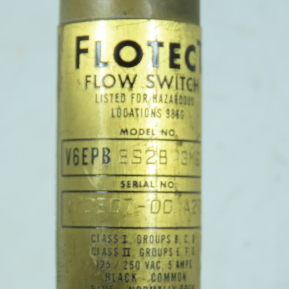 W.E. Anderson V6EPB-B-S-2-B-GM6 Flotect V6 Flow Switch 26 SCFM EE-3287-333-001