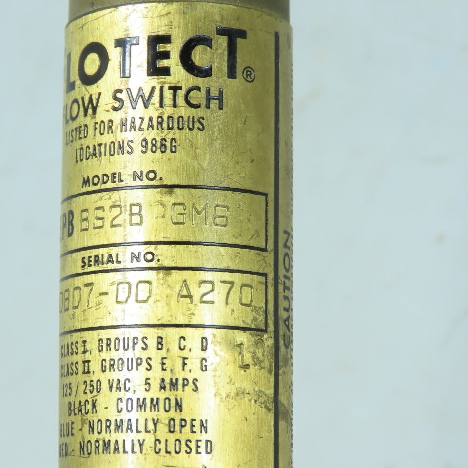 W.E. Anderson V6EPB-B-S-2-B-GM6 Flotect V6 Flow Switch 26 SCFM EE-3287-333-001