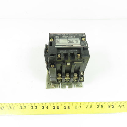Square D 8736 SCO 8 NEMA Size 1 Magnetic Contactor 600VAC 3Ph
